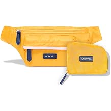 Paravel Fold-Up Belt Bag | Made with Sustainable Recycled Polyester | Belt Bag with Adjustable Straps | Canyon Yellow