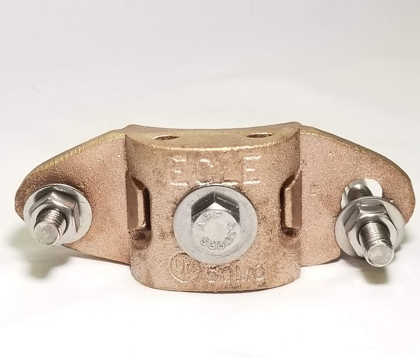 3" U-Bolt Clamp - Bronze - Lightning Protection Connector - Pipe Clamp Grounding