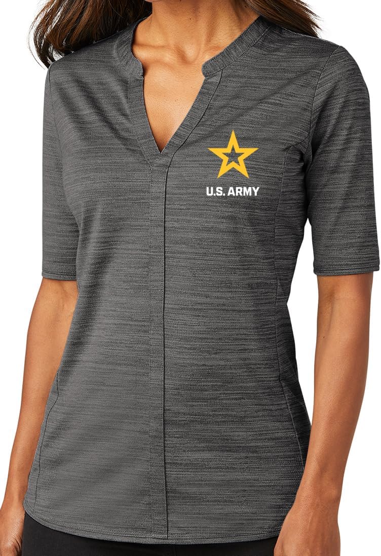 Buy Cool Shirts Women's US Army Star Logo Stretch V-Neck Top - No Buttons