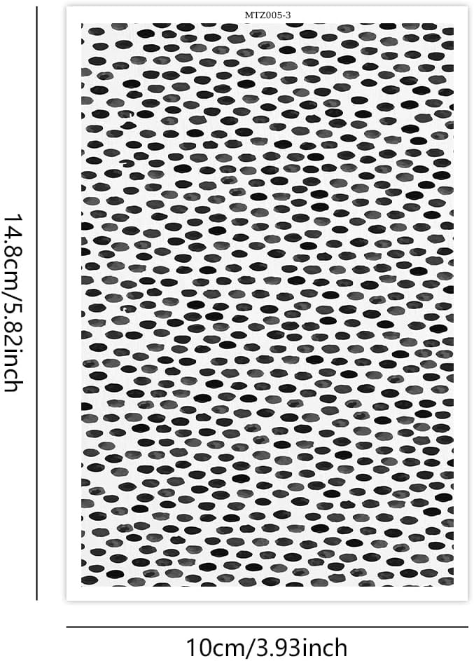 Briartw 10 Sheets Polymer Clay Transfer Paper - Dot Matrix Pattern- Per Sheet 5.82 x 3.93 inch - Water-Soluble Transfer Sheets Disposable Stickers for DIY Clay Jewelry Earrings Making