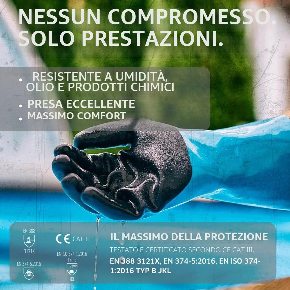 Gebol Gebol Grip Tech Guanti di protezione chimica Uomo (Pacco da 1)