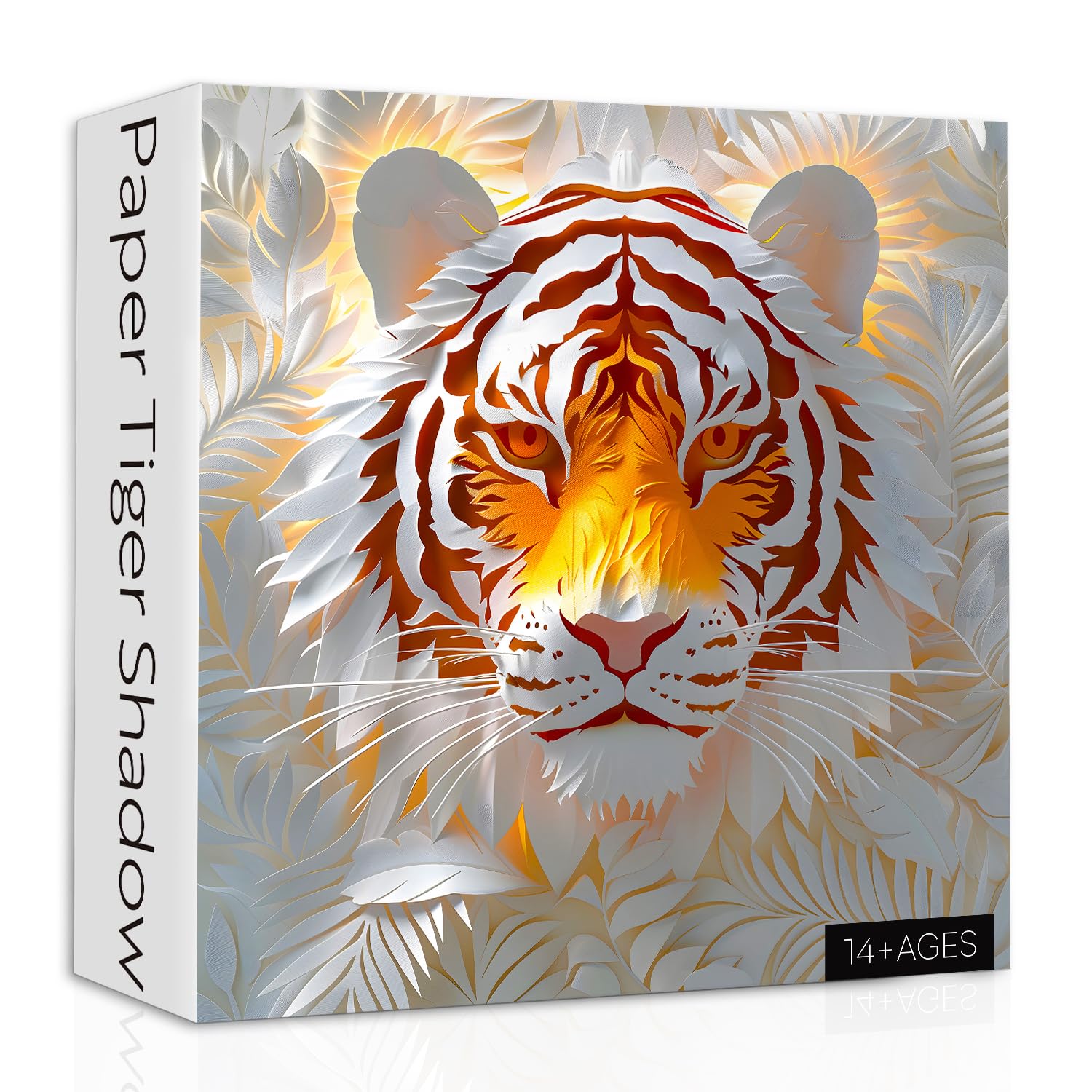 Tiger Animal Puzzles for Adults 1000 Pieces, Jungle Tiger Paper Cut Jigsaw Puzzles, Challenging Difficult Wildlife Puzzle for Home Decor