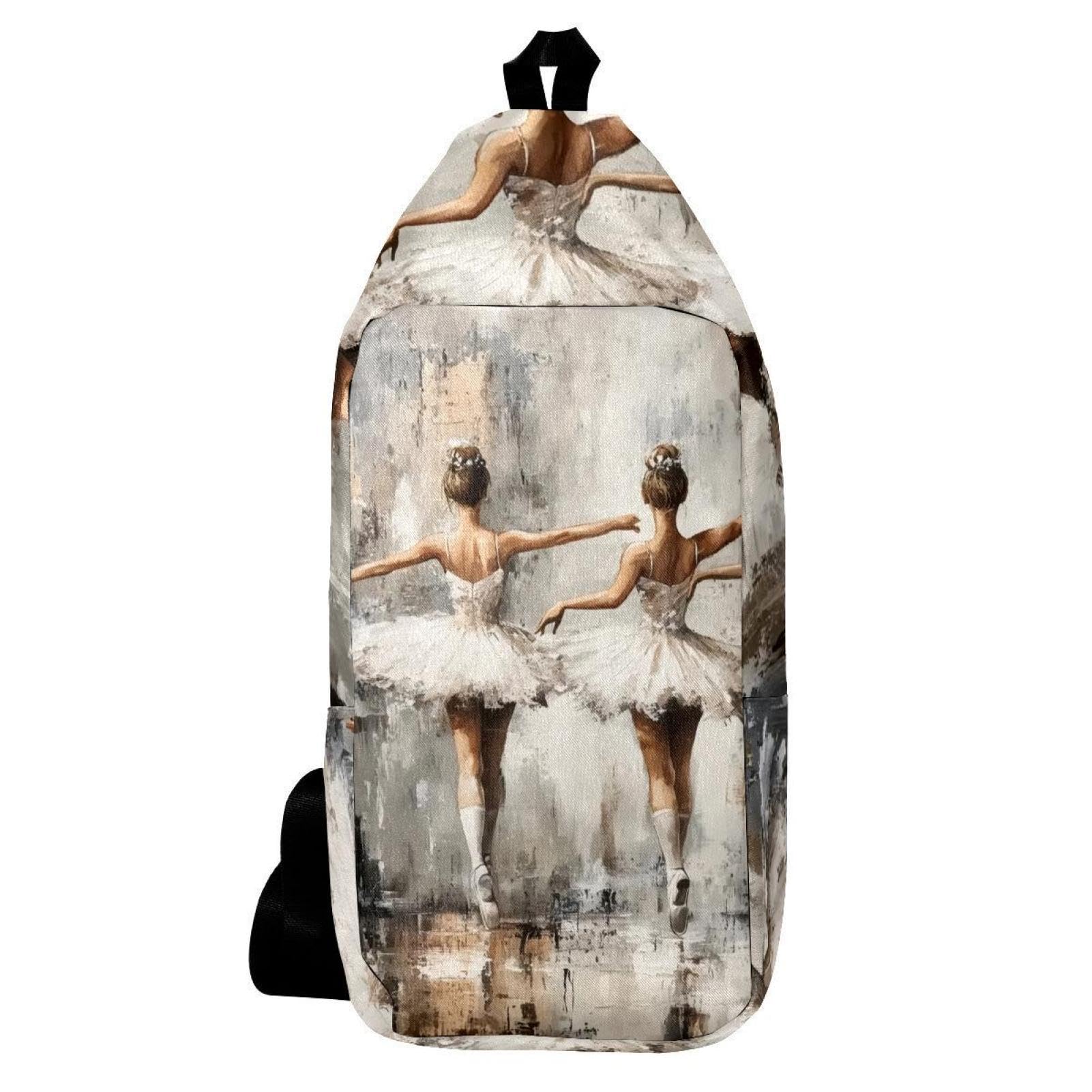 Sac à dos à bandoulière Ballerines multicolore 16x36cm