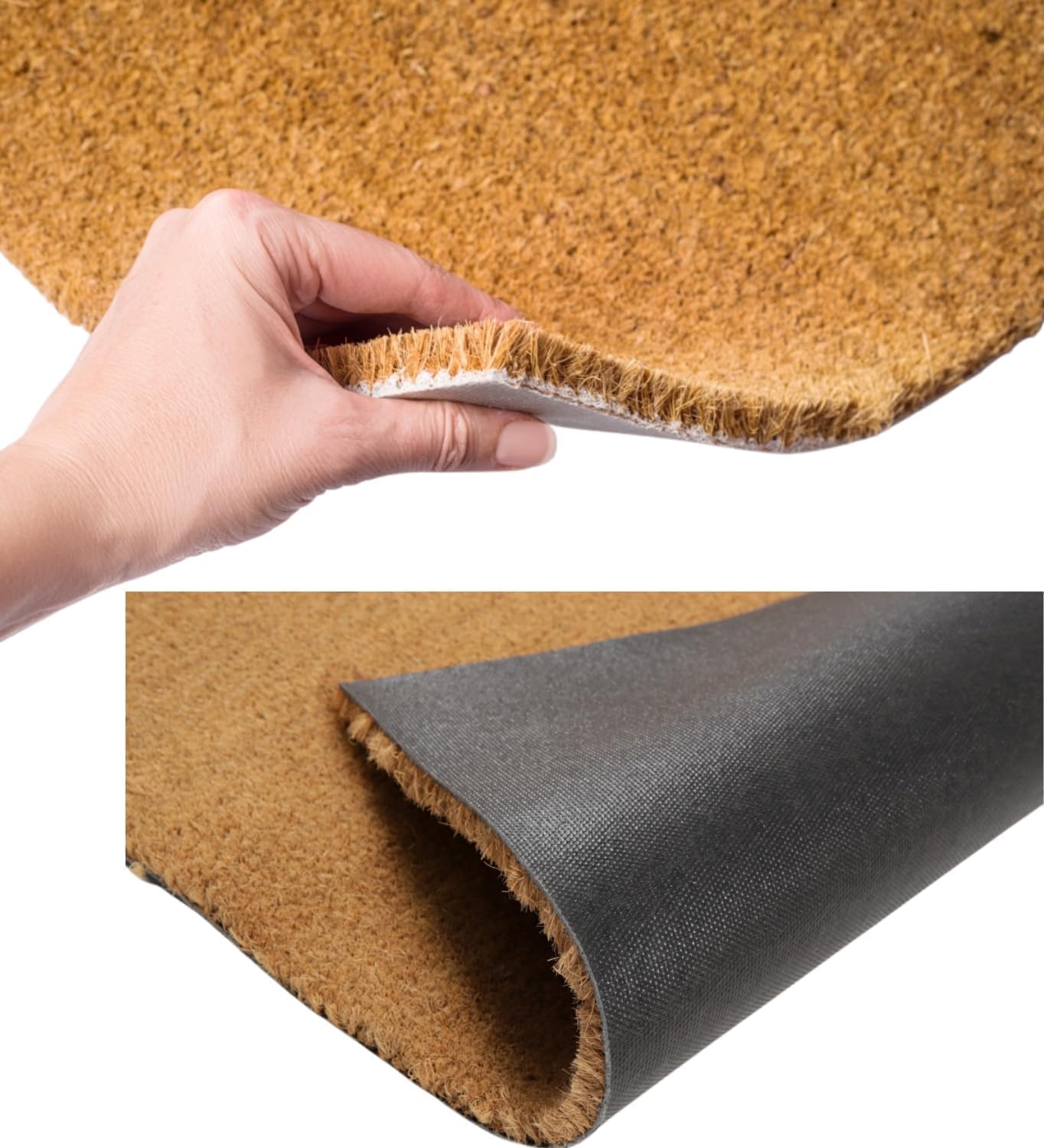 Felpudo Entrada Casa de Coco Natural Altura 16 mm (70x120cm) | Antideslizante, Muy Resistente y Ecológico. Ideal para Casas, Oficinas, Hoteles o Cualquier Tipo de tránsito.