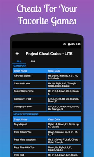 Project Cheat Codes - LITE