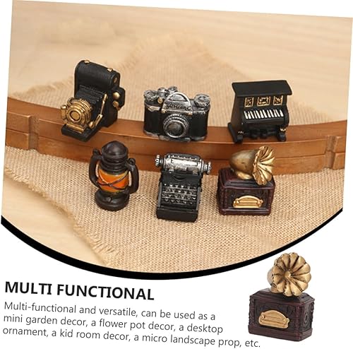 Miniatura 2 de BESPORTBLE 6 piezas de adornos de resina artesanías decoración mini habitación mini electrodomésticos juguete motosierras mini cosas miniaturas