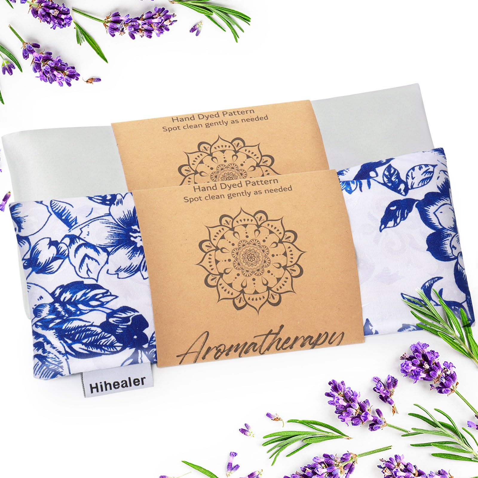Lavender Eye Mask for Sleeping - Weighted Eye Pillow Heated for Headache, Sinus, Dry Eyes Relief, Moist Heat Eye Compress for Yoga, Meditation - Relaxation Gifts for Women