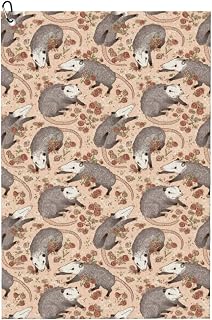 Befuddled Possums Waffle Golf Towels (24"X16") for Golf Bag with Hook and Loop Fastener