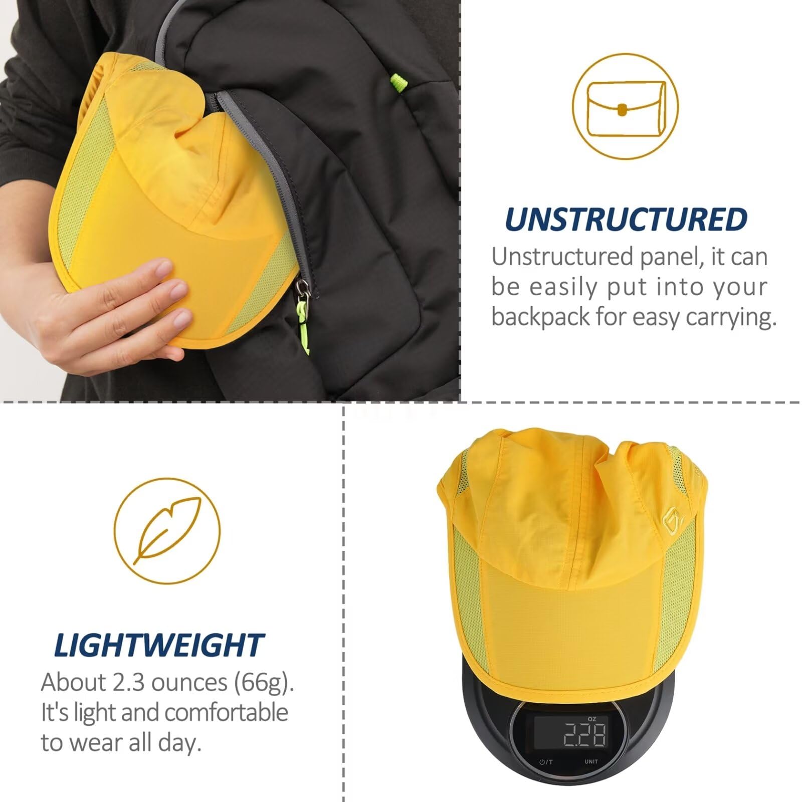 GADIEMKENSD Gorra para Correr Al Aire Libre De Secado Rápido y Transpirable De Sólo