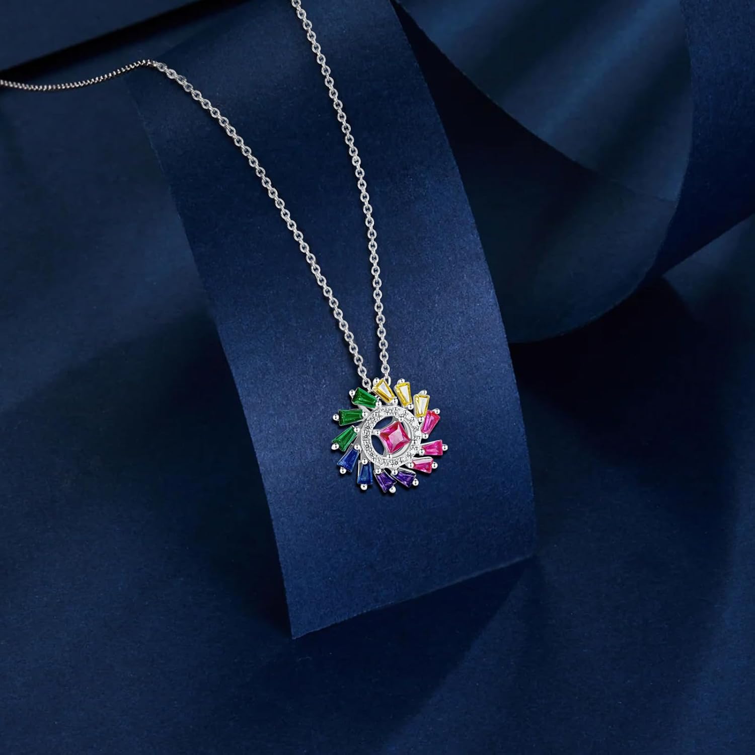 Ruby Jewelry for Women | Featuring Exquisite Gradual Color Gemstone | Anniversary Birthday Gift for Wife, Mom, Girlfriend | Red Stone Necklace - Image 3