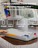 NuPhy Kick75 Clavier mécanique sans fil discret avec bouton de volume, clavier personnalisé 75 % remplaçable à chaud, 80 touches RVB rétroéclairé avec touches PBT, BT/2,4G/USB-C (nano Swithc rouge) - 4