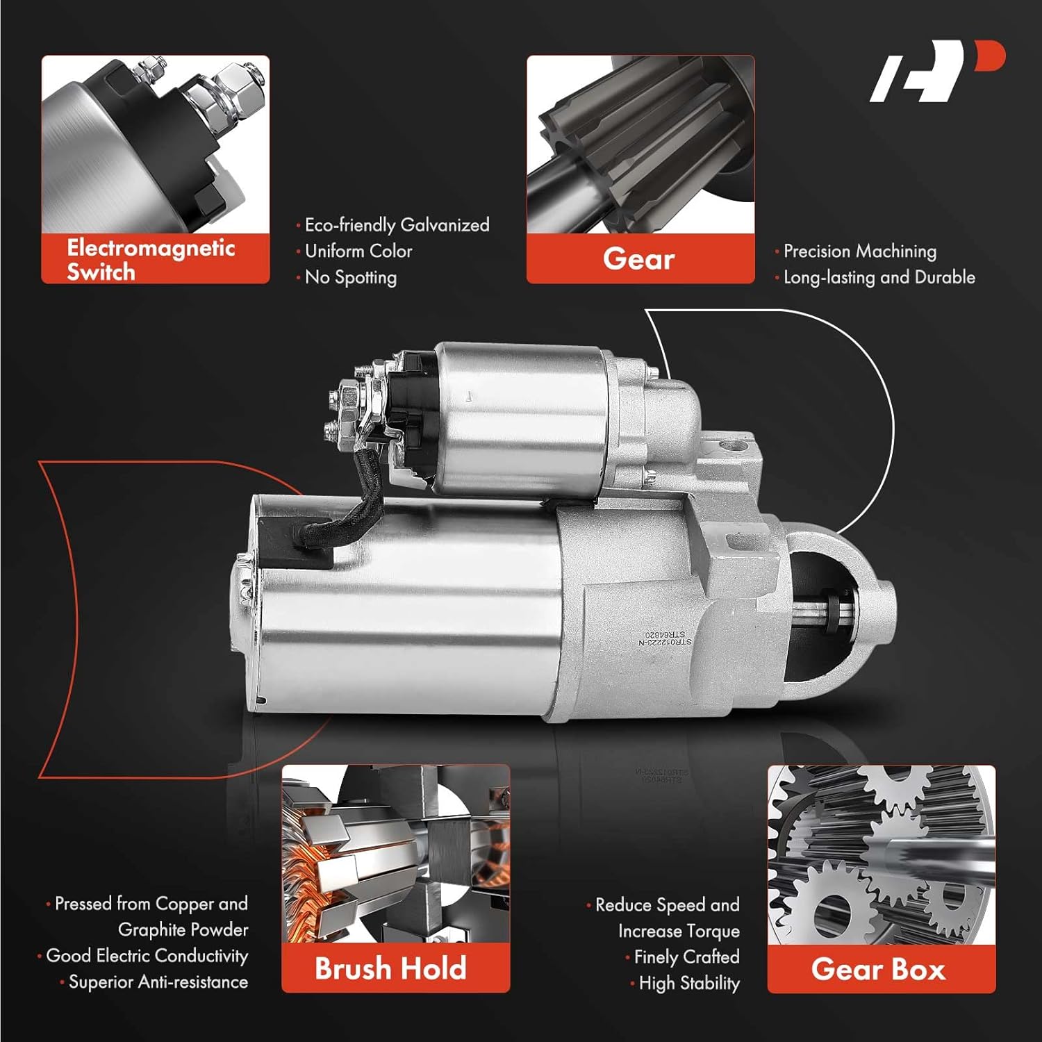A-Premium Starter Motor Compatible with Chevrolet Camaro 1998-2002, Corvette 1997-2004 & Pontiac Firebird 1998-2002, V8 5.7L, 12V 1.7KW 11 Teeth Clockwise, Replace# 10465385, SDR0042