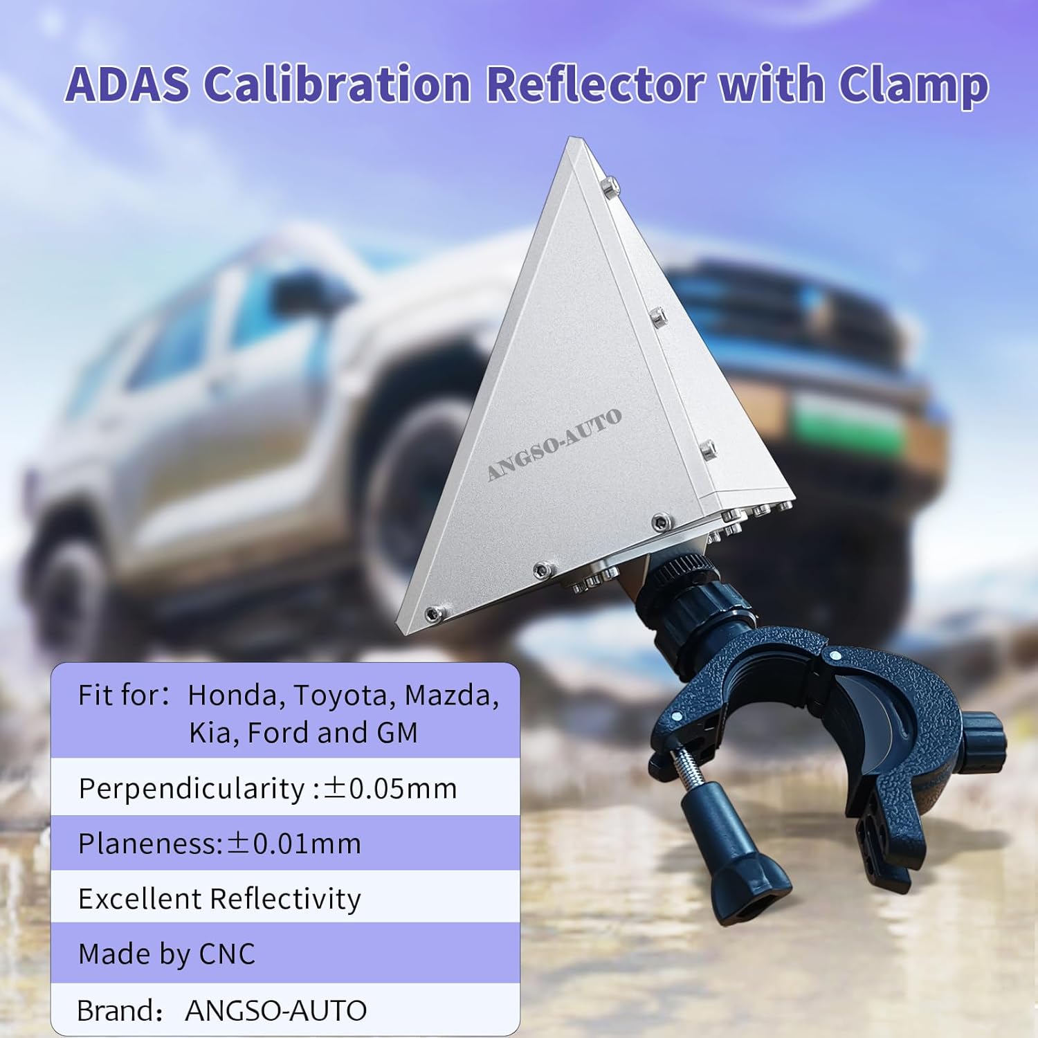 ADAS Calibration Tool ADAS Calibration Target ADAS Calibration Reflector Radar Aiming Corner Reflector Target Compatible with Honda Toyota Mazda Kia Ford GM