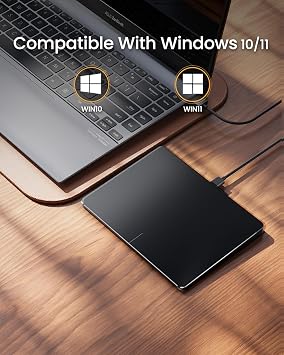 ProtoArc Wired USB Trackpad for Windows 10/11, Large High-Precision T1 Wired Trackpad Mouse with Multi-Gesture, Ultra Slim Portable Aluminum Touchpad Mouse for Computer/Desktop/Laptop, Black