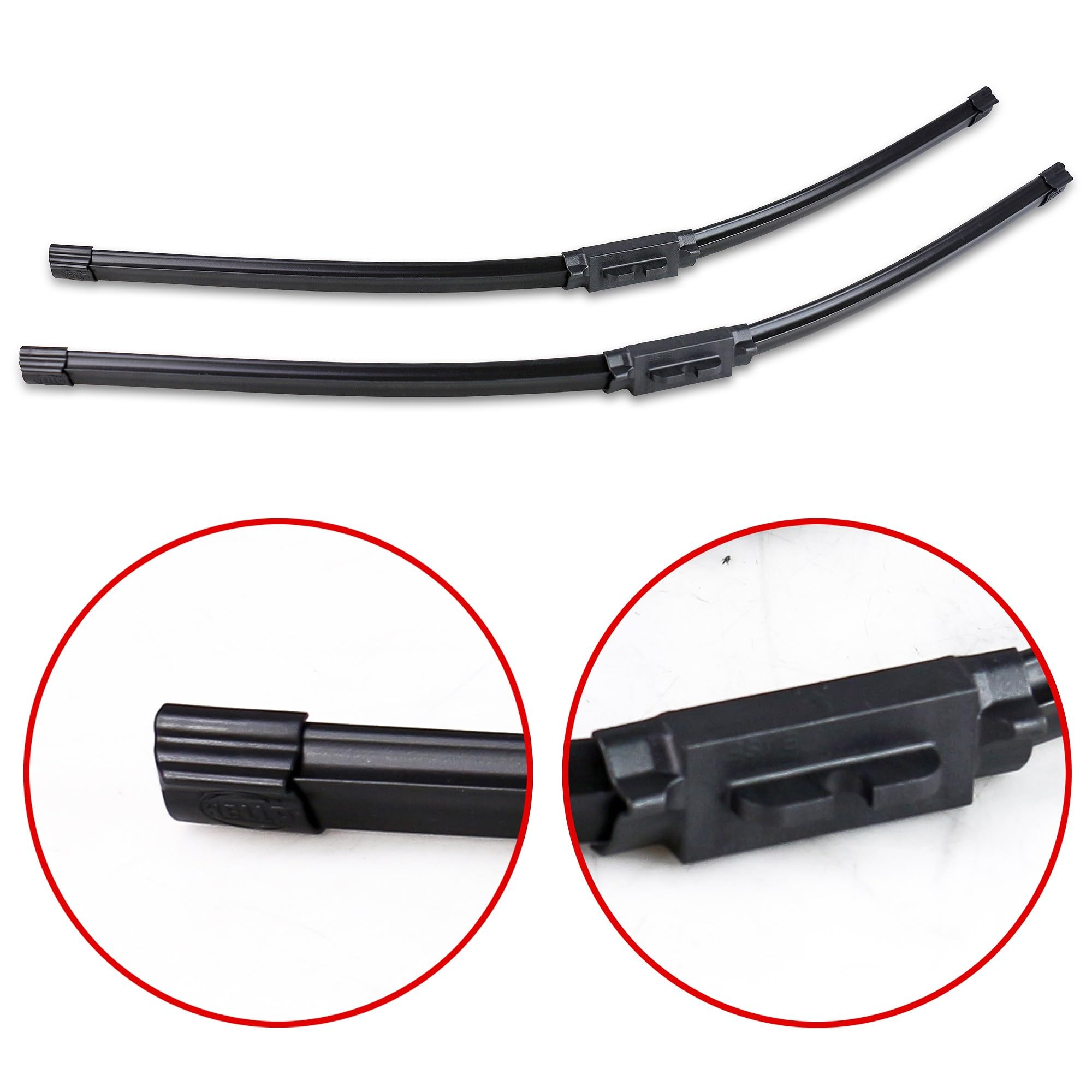 HELLA 9XW 358 164-101 Easy Set OE Spazzola tergi - SetOE6060 - Spazzole flat blade - per veicolo con guida a Sx - 600/600mm - 24/24" - anteriore - Quantità: 2