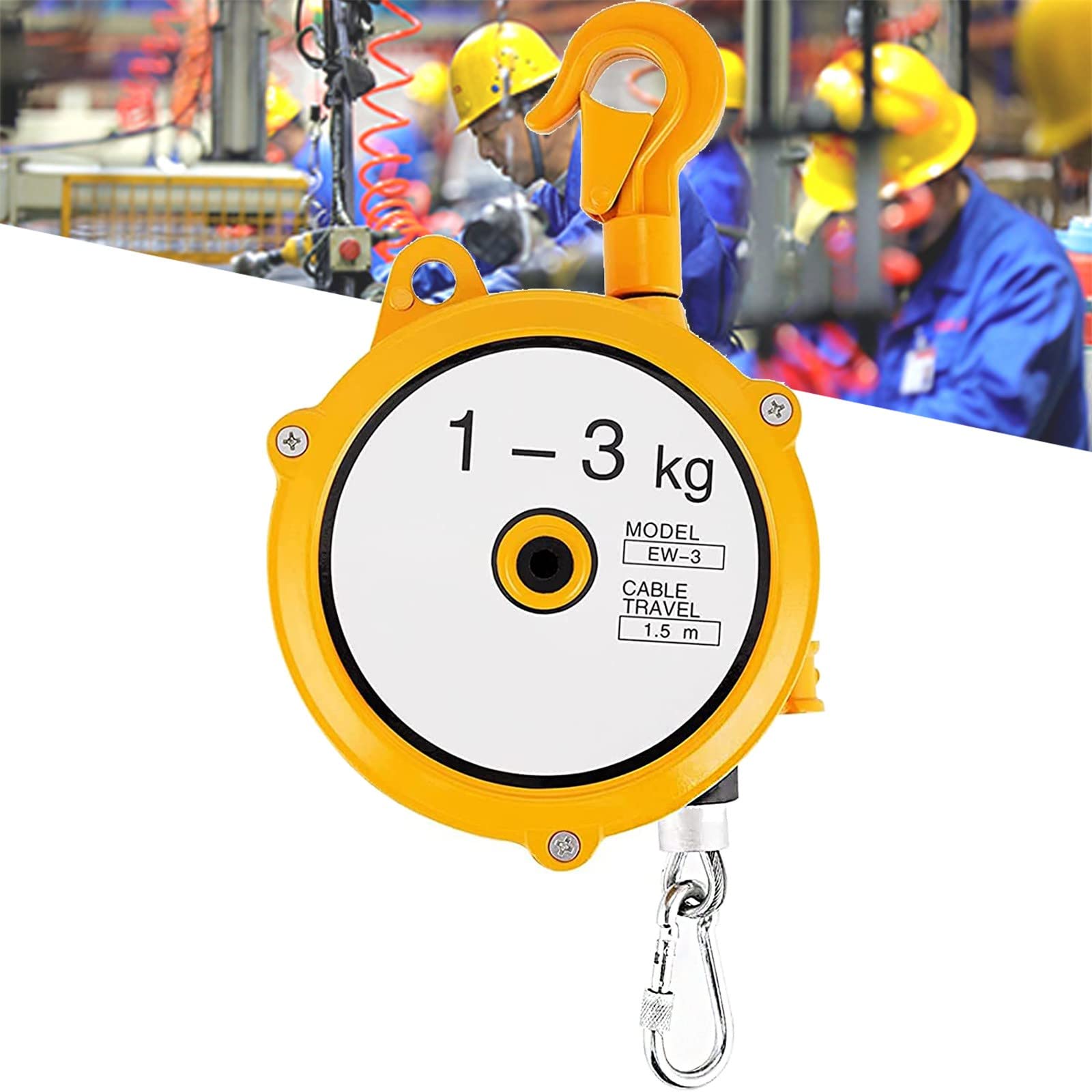WEKONUMEX Retractable Spring Balancer, Spring Balancer Retractable Adjustable Self Locking Tension Retractor Multiple Sizes(1-3kg)