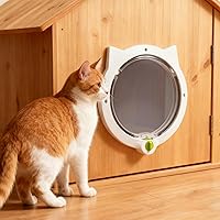 Vista 3 de Cat Door, White, 4-Way Locking, 31 X 26 Cm, Interior Installation