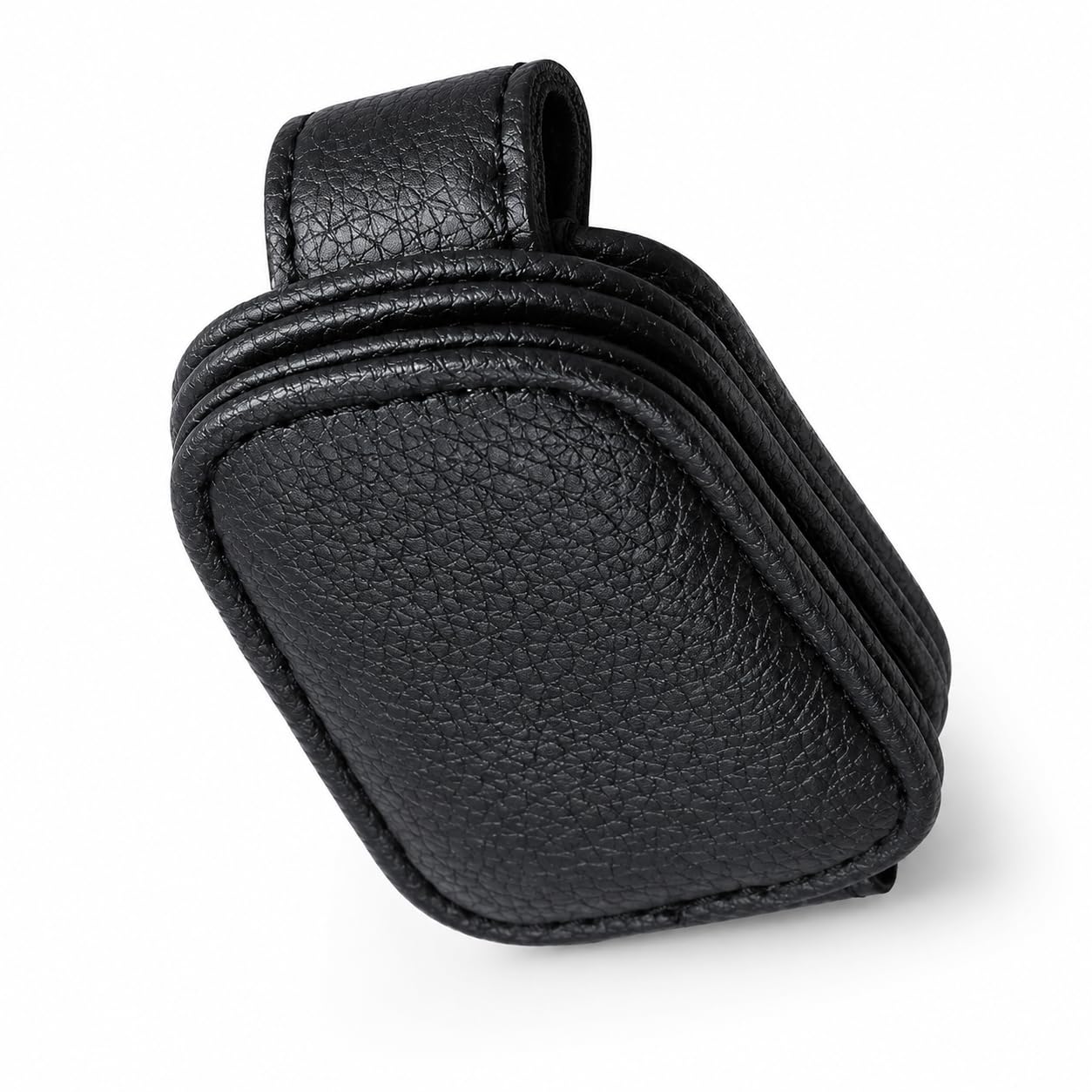 EUIUHCAS Magnetic Leather Sunglasses Holder for Audi Q2/Q2L/Q3/Q4/Q5/Q6/Q7/Q8/R8, Car Sun Visor Glasses Clip Organizer,Black