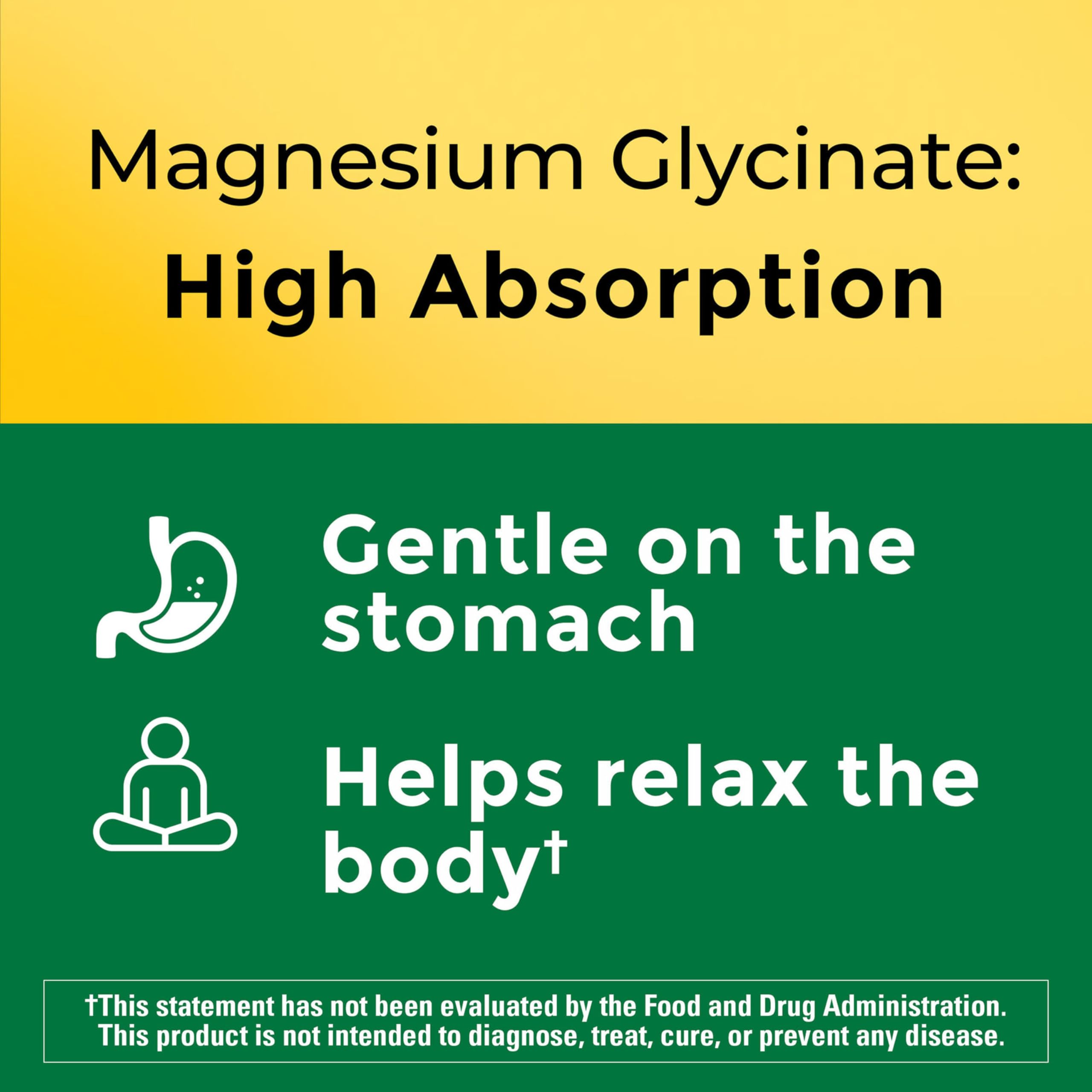 Nature Made High Absorption Magnesium Glycinate 300mg per 3 Capsules, Magnesium Supplement for Muscle, Heart, Nerve and Bone Support, 90 Magnesium Bisglycinate Capsules, 30 Day Supply