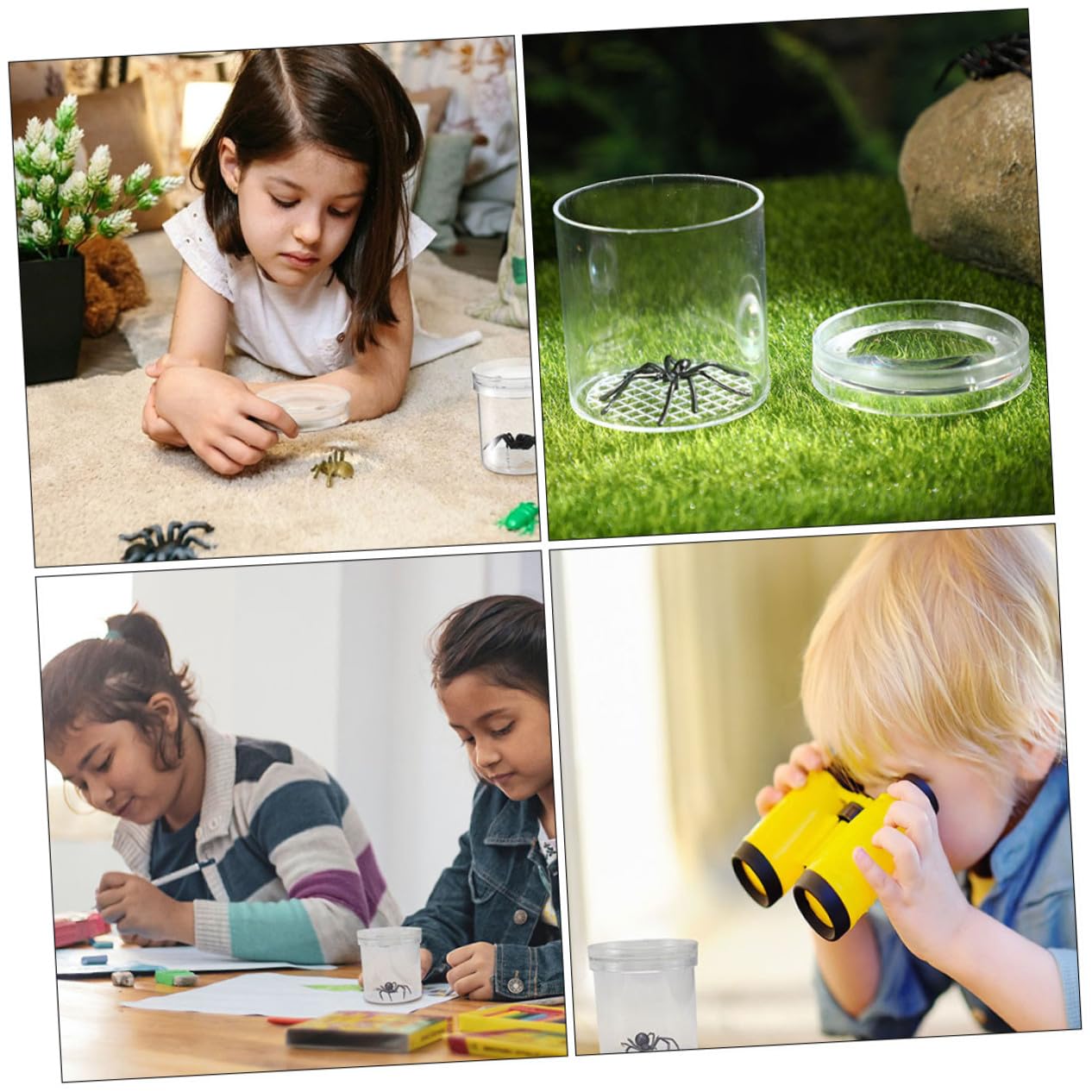 Caja de Observación de Insectos Lupa 9 Piezas de Plástico