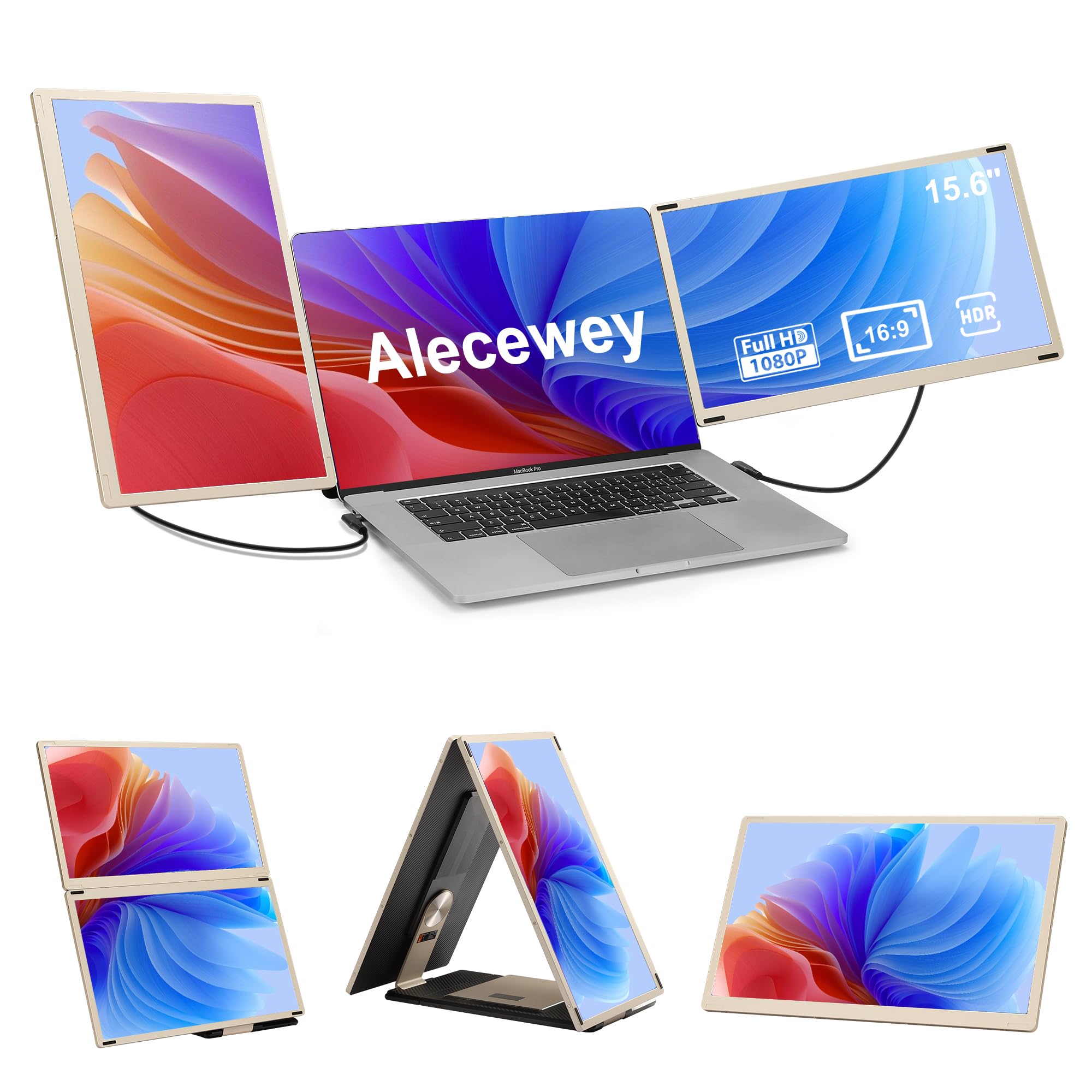 Buy Alecewey Laptop Screen Extender, 15.6 inch Triple Screen Laptop