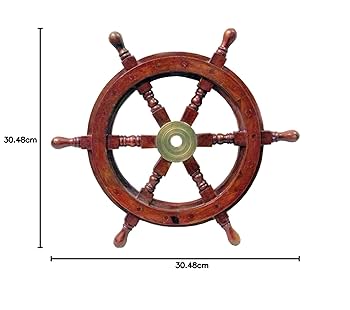 木製 舵輪 デザイン 直径約66cm 全体約90cm 掛け時計 おしゃれ 船 アンティーク 舵輪 ハンドル 舵 大きな