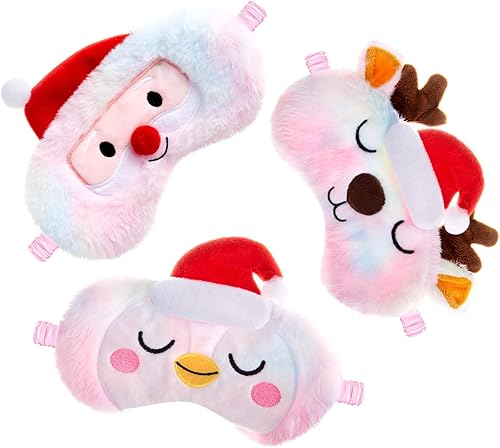 Vista 8 de 3 piezas de antifaz para dormir para niños, niñas, cubierta suave para los ojos para dormir, cubierta de ojos suave para niños