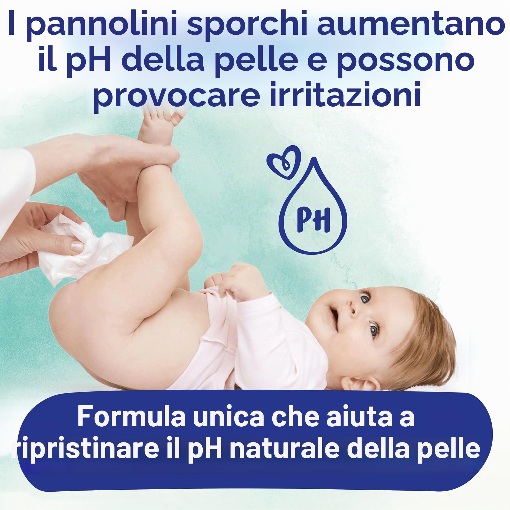 Dodot Salviette Pure Aqua per Neonato, 864 Salviette (18 confezioni da 48 unità), Aiuta A Ripristinare Il PH Naturale Della Pelle, 99% Acqua, Senza Plastica