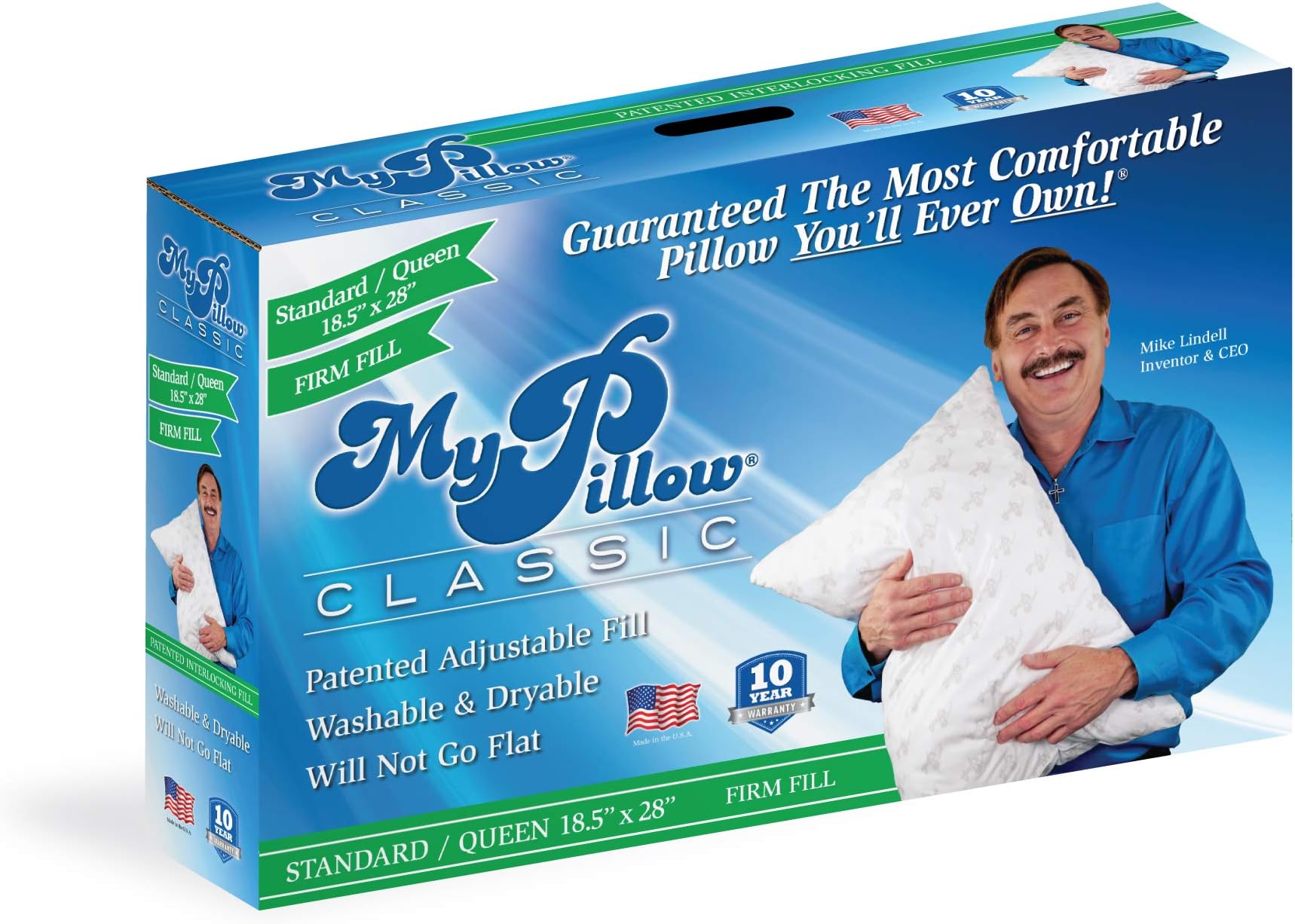 Bedding Bed Pillows for Sleeping Queen Size, Perfect for Back, Stomach or Side Sleepers - My Pillow Classic Pillow [Queen, Firm]