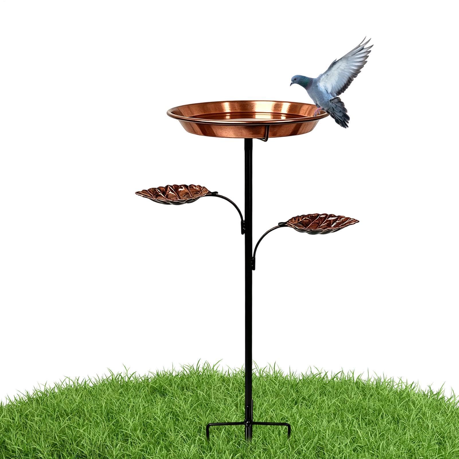 Vogeltränke Wetterfeste dekorative Futterschale | Stehender Vogelfutterspender zum Füttern, Voliere, Finken, Mönchssittiche, , Zuhause, Garten, Hof, Park,