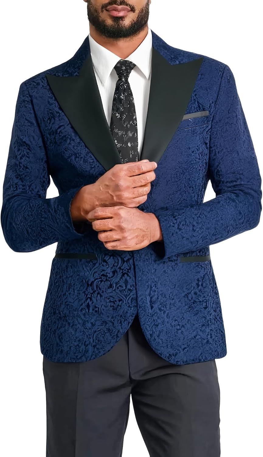 Men's Casual Blazer Slim Fit Sport Coat, Lightweight Dress Jacket for Weddings, Parties, Prom,