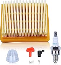 Haishine Air Filters Kit for Stihl FS91 FS111 FS131 HT102 HT103 HT131 HT132 Brush Cutter, Replaces OEM 4180 141 0300, with Starter Button, Spark Plug, Large Oil Bubble