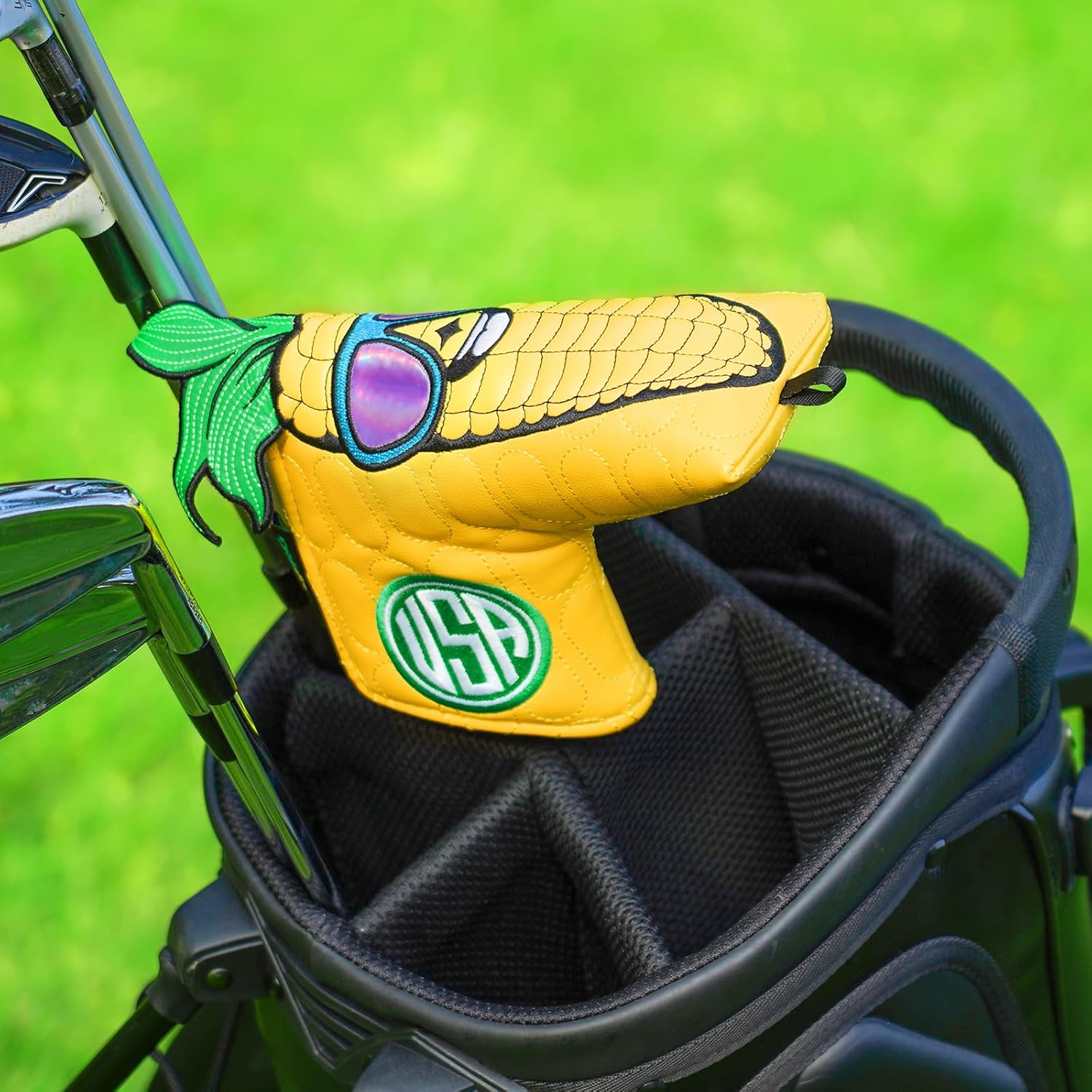Funny Golf Putter Headcover, Creative Corn Blade Putter Cover Strong Magnetic Golf Club Head Cover
