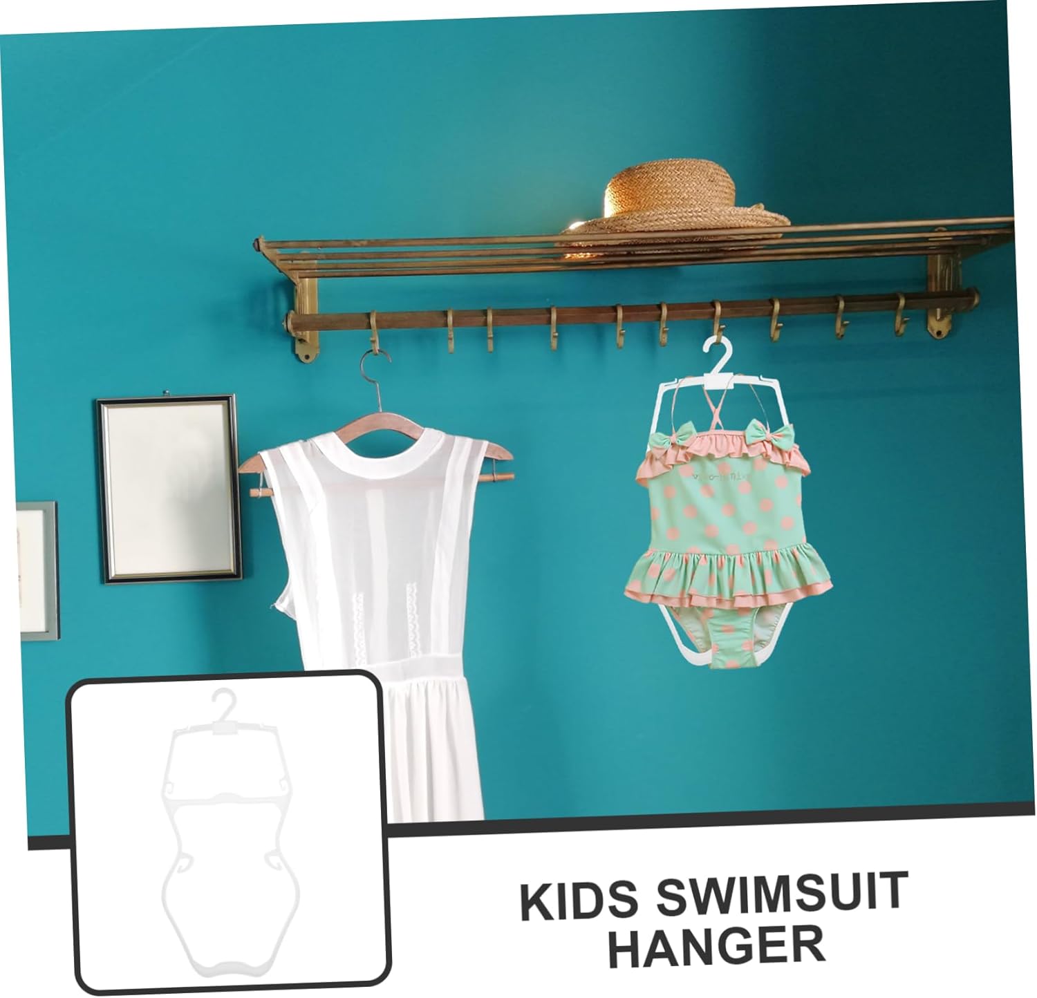Boys and Girls Swimwear Hangers Set of 5 Toddler Bathing Suit Hangers Portable Space-Saving