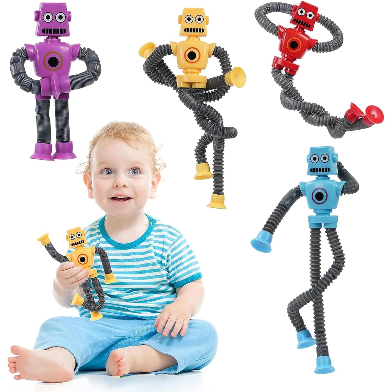 BELOXY 1 Pcs Telescopic Suction Cup Robot Toy Shape Changing Pop Fidget Tubes Sensory Toys for Girls Boys (Robot Figure Set of 1) (B0D8WHRJFV) Amazon Price History, Amazon Price Tracker