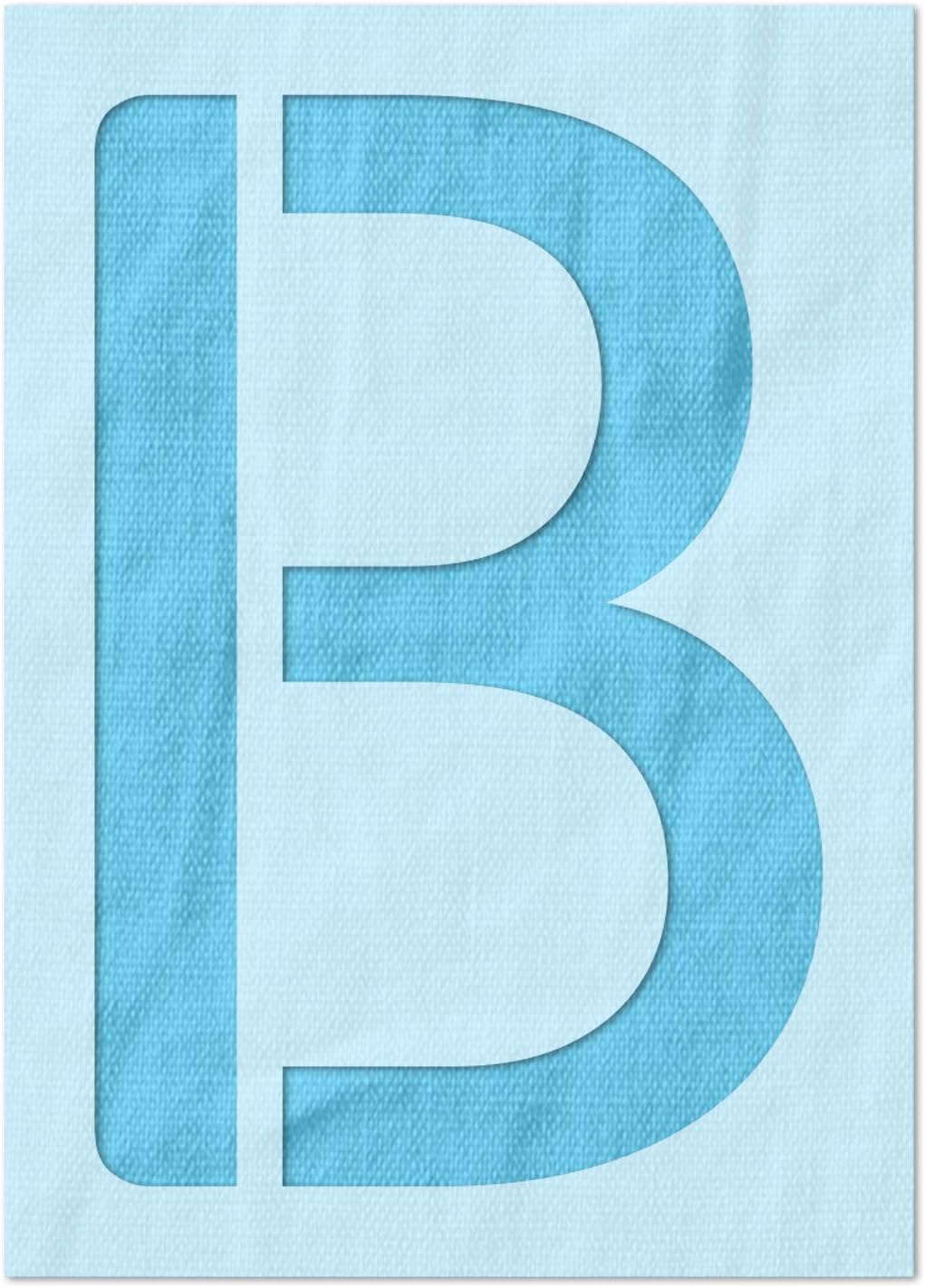 Stencil Stop Letter B Stencil - Reusable for DIY Projects, Painting, Drawing, Crafts - 14 Mil Mylar Plastic (4 x 6 inches)