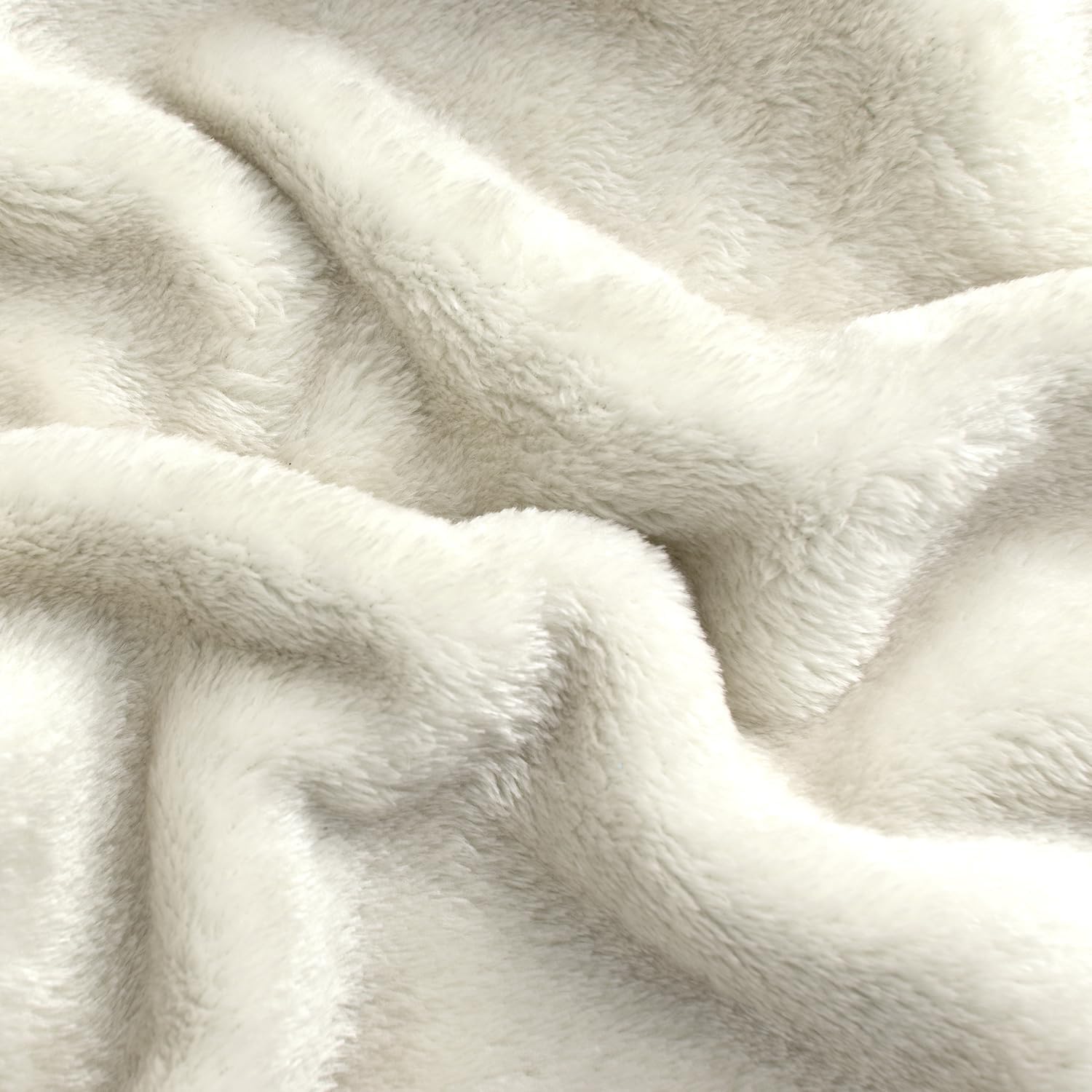 SOCHOW Flannel Fleece Blanket Twin Size, All Season Lightweight Super Soft Cozy Blanket for Bed or Couch, Linen, 60x80 inches