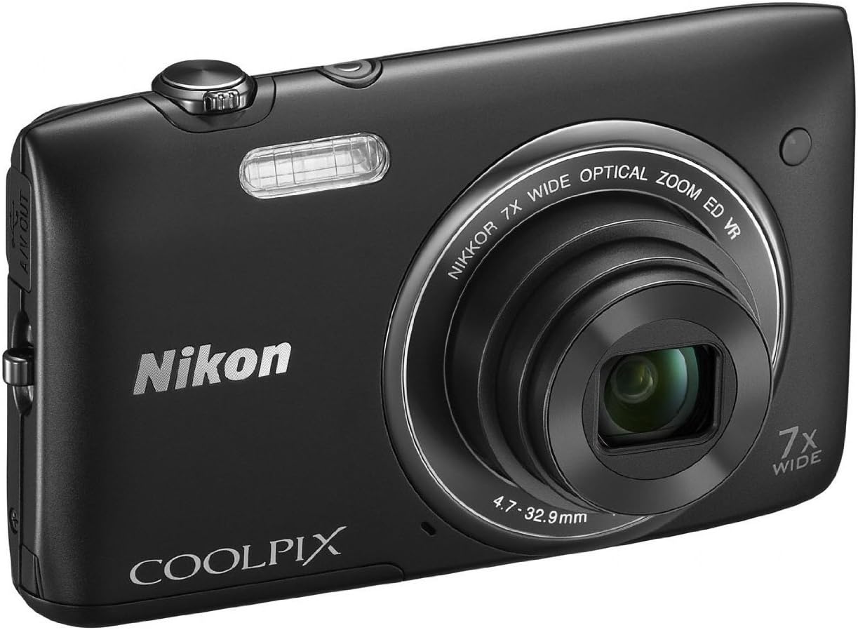 Nikon COOLPIX S3500 Compact Digital Camera - Black (20.1MP, 7x Optical Zoom) 2.7 inch LCD
