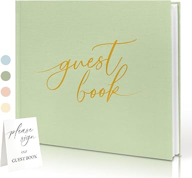 Wedding Guest Book, Polaroid Photo Guestbook for Baby Shower, 9x7.5"
