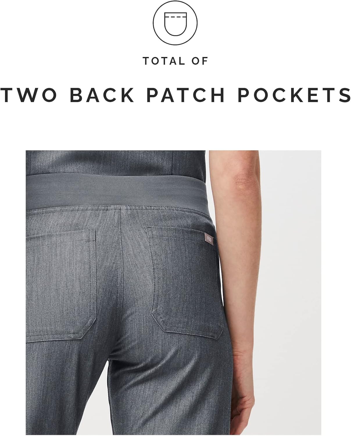 FIGS Livingston Basic Scrub Pants for Women — Yoga Waistband, 2 Pockets, Classic Straight Leg Fit - Image 6