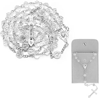 Pink Rosary Beads for Women, Catholic Rosary Necklace, Exquisite Gifts for Women, Perfect for Prayer, Weddings, Baptisms, Confirmations, First Communions