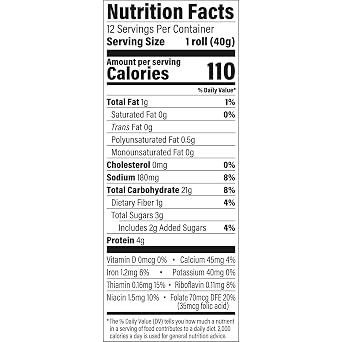 Sara Lee Classic Dinner Rolls, White, Soft and Smooth, 12 ct 17 oz | 12 Classic Dinner RollsClassic Family Favorite0G Of Trans FatNo Artificial Colors Or Flavors