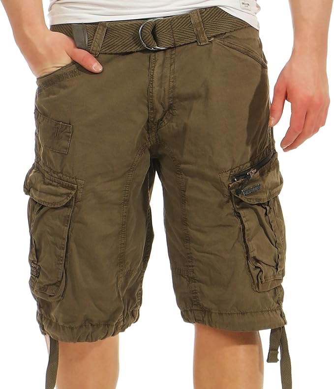 Geographical Norway heren Cargo Shorts Palium korte zomerbroek incl. riem,  zijzakken : Amazon.nl: Kleding, schoenen \u0026 sieraden