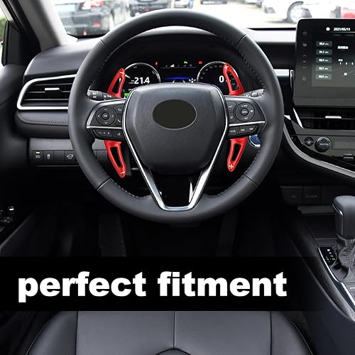 Miniatura 7 de Fundas de extensiones de palanca de cambios de volante compatibles con Toyota Camry 2018-2023 para Corolla RAV4 Avalon 2019-2023, extensión de