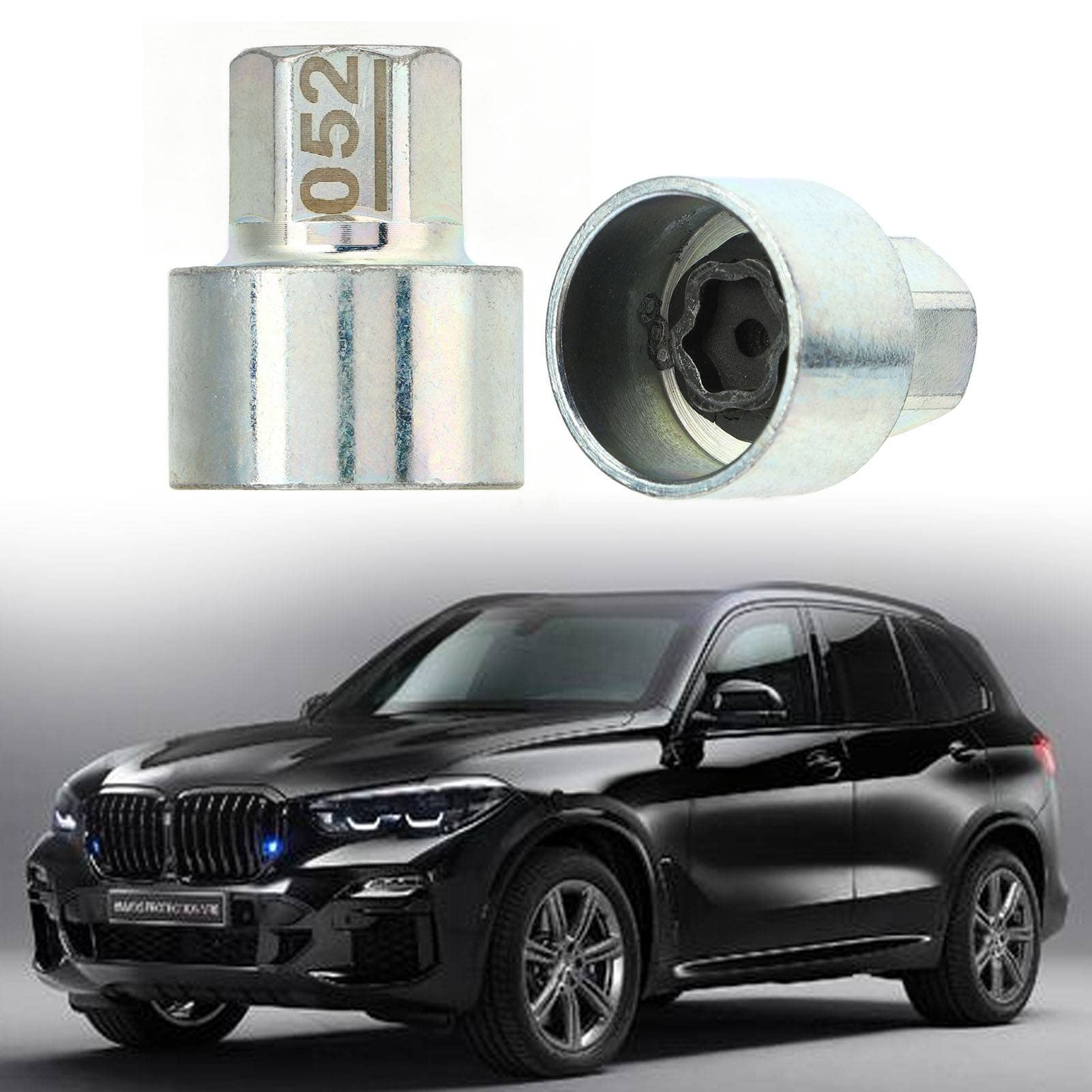 KIMISS Presa Antifurto Lugnut Bullone Chiave di Blocco Ruota per BMW 1 3 5 6 7 Series X1 X2 X3 X4 X5 X6 Z4