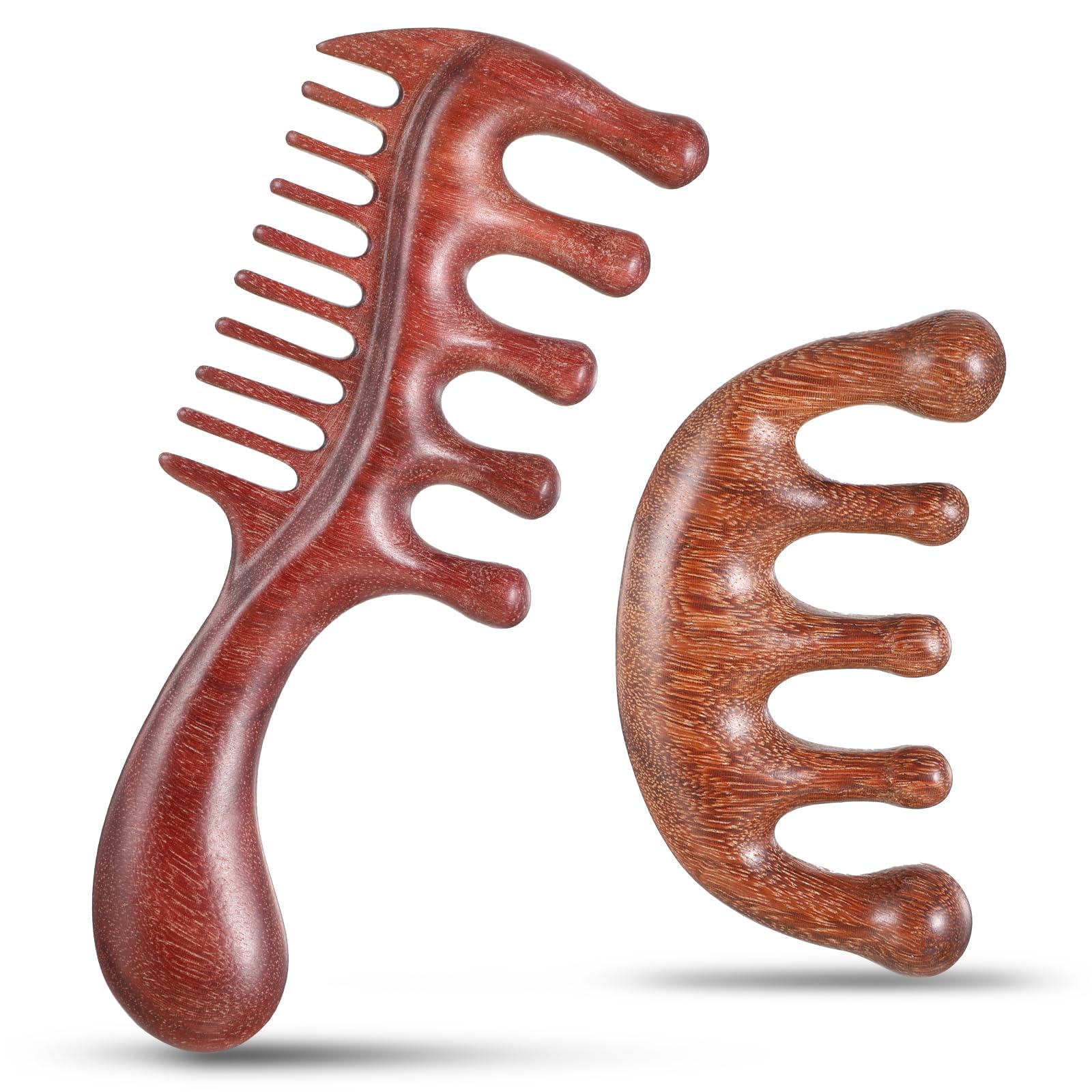 2Pcs Wide Tooth Comb for Women Set, Scalp Massager Comb with Handle for Hair Care, Massager for Daily Hair Detangling and Scalp Care Routine-image-22