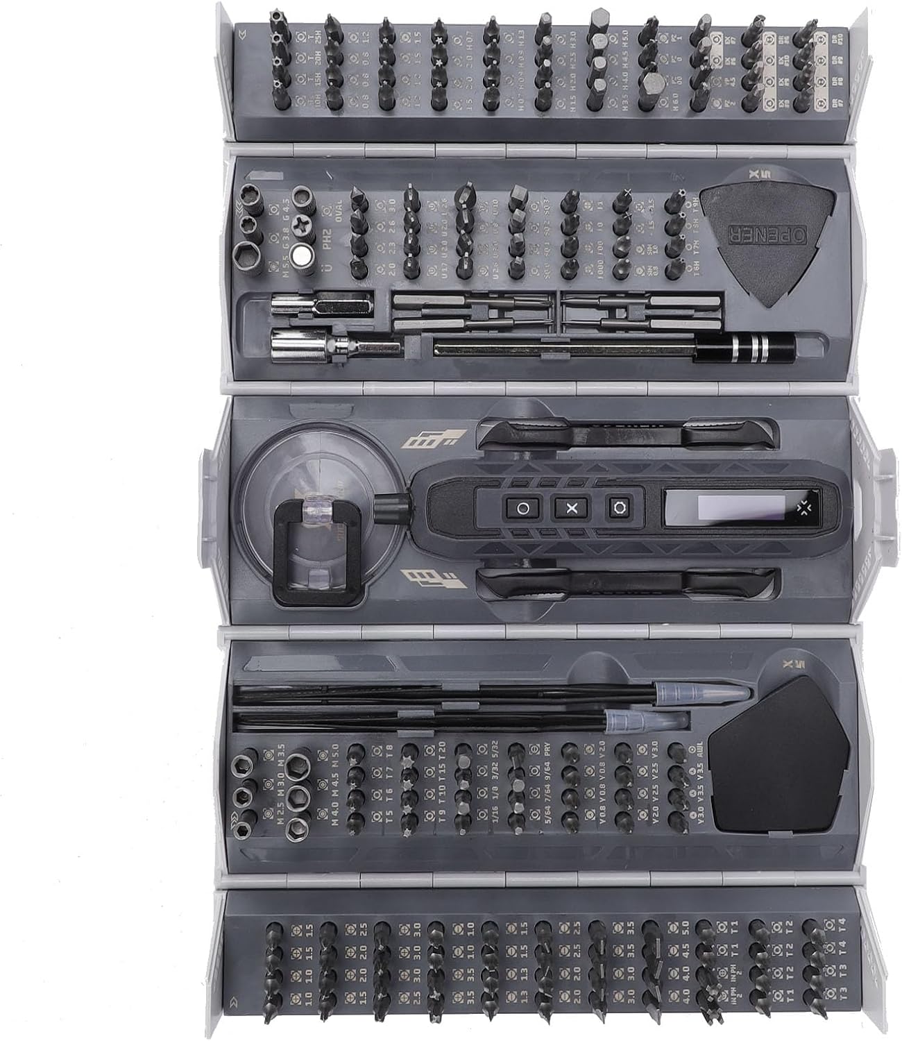 Eujgoov 158 in 1 Electric Set, Precise Tool with 162 Bits and Extension Pole, for Phone Laptop Camera Watch Computer