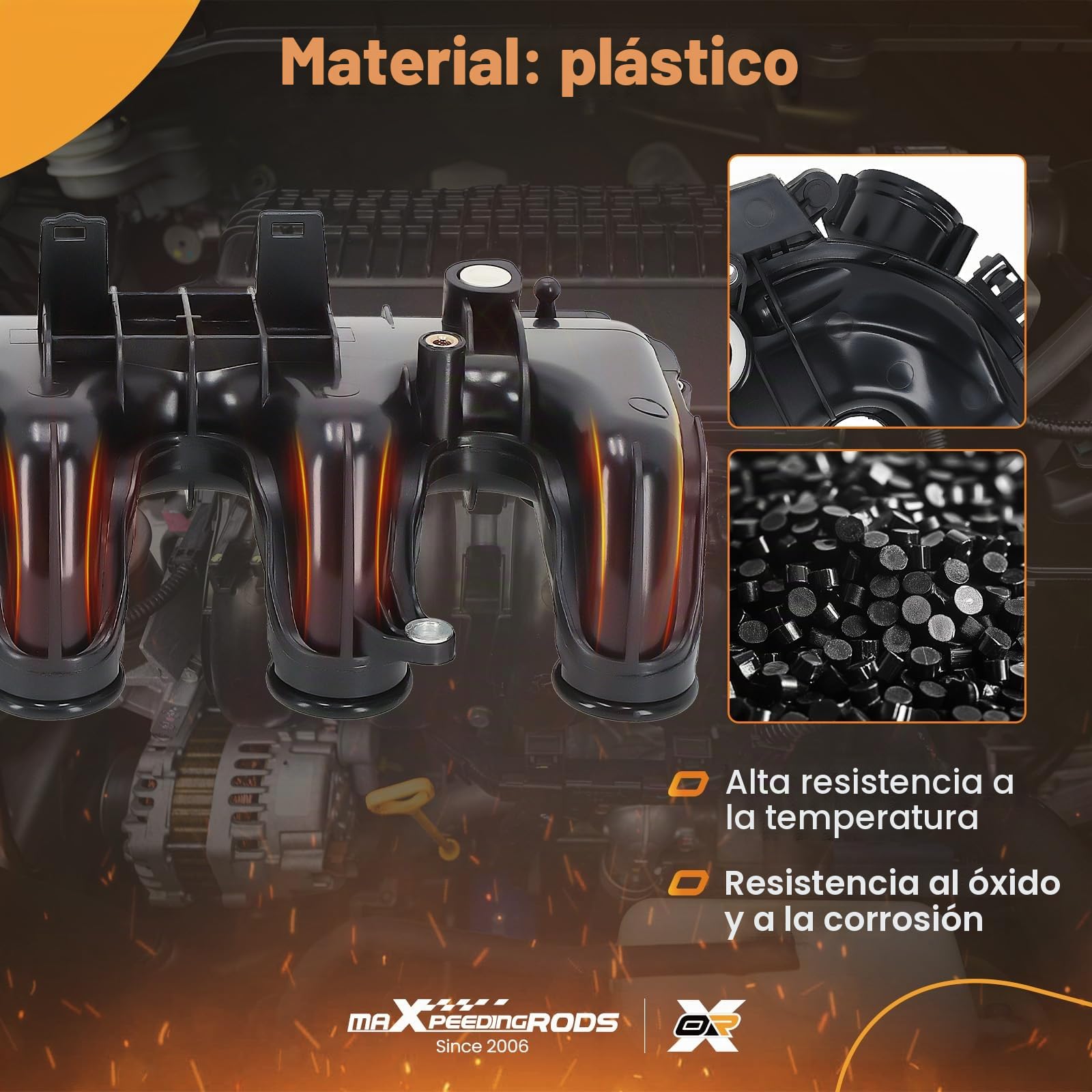 maXpeedingrods Colector de admisión para Citroen Berlingo C3 C4 C5 207 307 1.6 HDI 9653808680 para Peugeot Citroën 1.6 HDI 0361N3