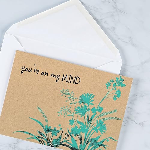 Miniatura 7 de Paquete de 20 tarjetas de felicitaciones de papel de estraza con 5 diseños de 5pulgadas x 7pulgadas con sobres incluidos