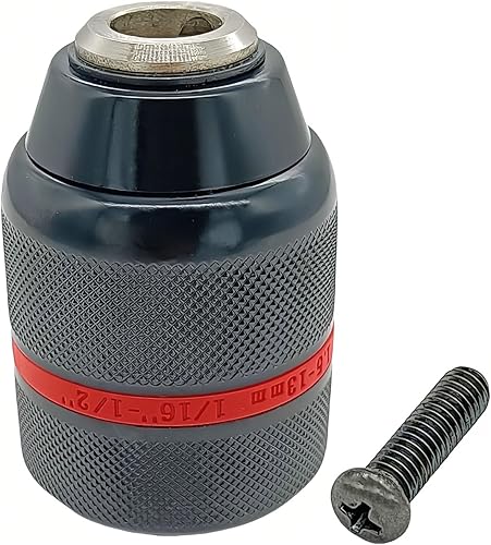 Portabrocas de 0.079-0.512 in sin llave, herramienta de conversión de portabrocas manual de 12-20Unf, reemplazo para Dewalt Makita Bosch Hitachi
